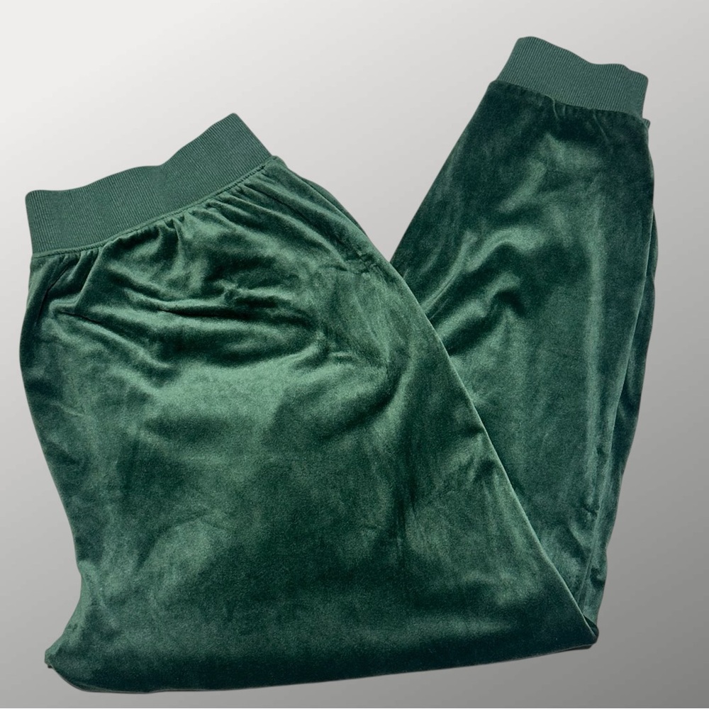 Banana Republic Women’s Green Velour Joggers Sweatpants Size XL Luxe Loungewear